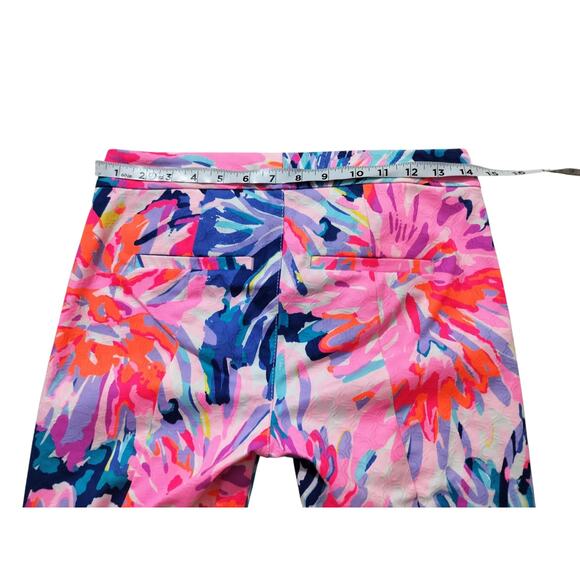 Lilly Pulitzer Kelly textured ankle length skinny pants multicolor size 0 - Picture 8 of 11